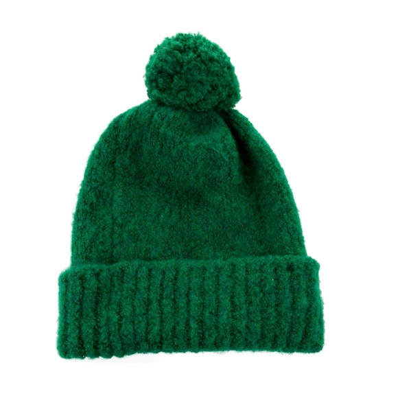 AUTH Golden Goose Knit Beanie Winter Hat Green - Picture 2 of 3